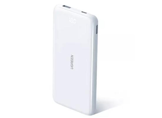 UGREEN PB200 10000mAh Ultra Slim Two-Way Fast Charging 20W Power Bank - White